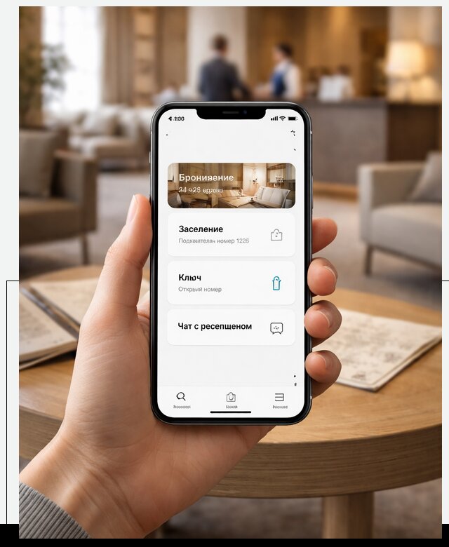 Мобильное приложение для гостей отеля в Анапе, управление сервисом